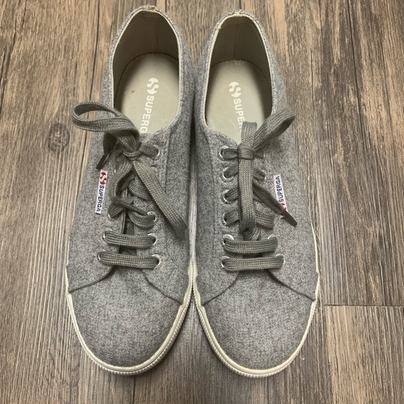 Superga Gray Platform Sneakers - Picture 1 of 5